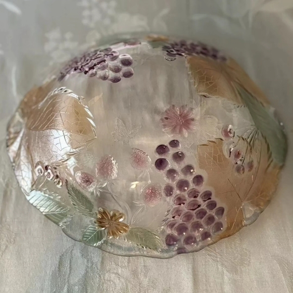 Vintage  Mikasa Savior Vivre Fruit Cornucopia Scalloped Bowl 13" - Picture 4 of 6